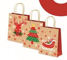 SACCHETTO REGALO CARTA NATALE 15X21CM
