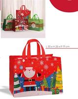 SACCHETTO SHOPPING BAG NATALE TNT 25X33CM