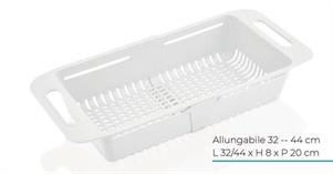 CESTELLO SCOLATUTTO LAVELLO ESTENSIBILE PLASTICA