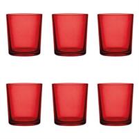 SET 6 BICCHIERE COLOR RED 270ML