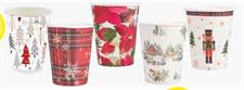 SET 20 BICCHIERI CARTONCINO NATALE 5 ASSORTITI