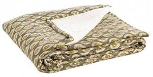 PLAID REIMS VERDE CON FOGLIA 130X180