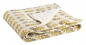 PLAID REIMS AVORIO CON FIORE 130X180