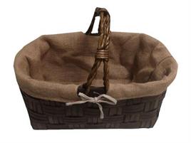 CESTA LEGNA FODERATA CON MANICI 50x32x23/49H