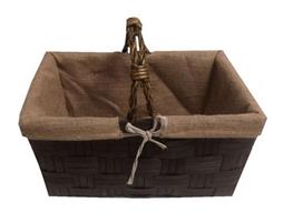 CESTA LEGNA CASTAGNO RETTANGOLARE 46x30x22/49H
