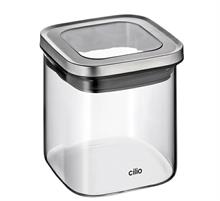 BARATTOLO CON COPERCHIO VETRO/INOX 0,65LT