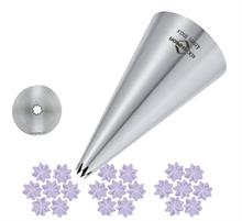 BOCCHETTA INOX FORO A STELLA 4MM D.3XH.5,5CM