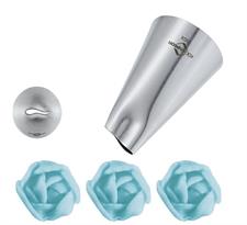 BOCCHETTA INOX PETALO DI ROSA 14MM D.3XH.4,5CM