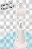 PIANTANA BAGNO + PORTAROTOLO E SPAZZOLINO