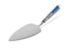 PALA TORTA INOX MANICO PORCELLANA PAESE MIO BLU