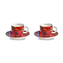 SET 2 TAZZA CAFFE' LE PUPAZZE 100ML ROSSO