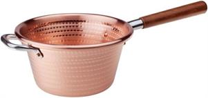PAIOLO MANICO LUNGO RAME MARTELLATO 22CM