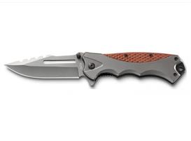 COLTELLO TASCABILE LAMA INOX MANICO LEGNO/ALLUM