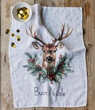 CANOVACCIO 50X70 BUON NATALE CERVO
