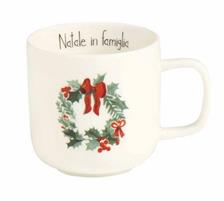 TAZZA MUG SD PORCELLANA NATALE STA ARRIVANDO