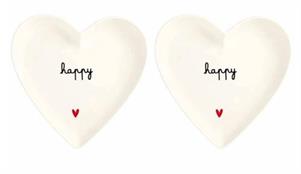 SET 2 PIATTO CUORE 18CM HAPPY