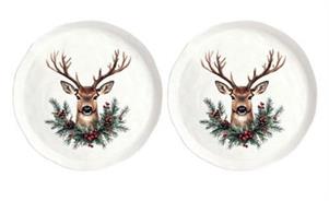 SET 2 PIATTO PIANO CERVO NATALIZIO