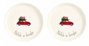 SET 2 PIATTO DESSERT NATALE IN FAMIGLIA