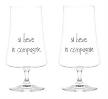 SET 2 CALICE BIRRA SD SI BEVE IN COMPAGNIA 55CL