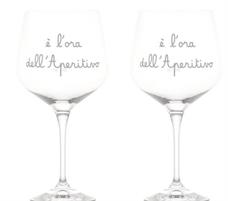 SET 2 CALICE SD E' L'ORA DELL'APERITIVO 82CL