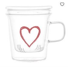 TISANIERA SD CUORE GRAFFITI ROSSO