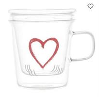 TISANIERA SD CUORE GRAFFITI ROSSO