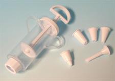 SIRINGA DOLCI PLASTICA 15CM +5 BOCCHETTE EVA