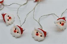 10 BABBO NATALE PANNO 10 LED BIANCO CALDO FISSA