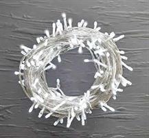 100 LED 5MT BIANCO GHIACCIO FILO TRASPARENTE