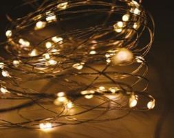 80 NANO LED LUCE CALDA BATTERIA 3,95MT CON TIMER