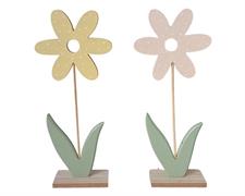 FIORE PANNO SU BASE LEGNO H33CM