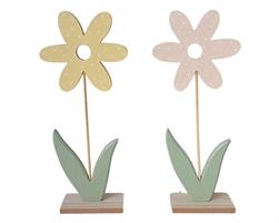 FIORE PANNO SU BASE LEGNO H33CM