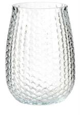 VASO FIORI VETRO OVALE DIAMOND H19CM