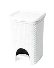 PATTUMIERA PEDALE INTRECCI 6LT BIANCA