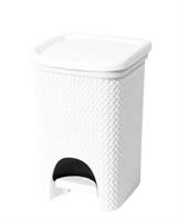 PATTUMIERA PEDALE INTRECCI 6LT BIANCA