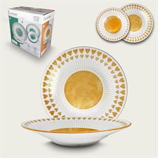 SERVIZIO TAVOLA 12PZ CUORICINI ARANCIO