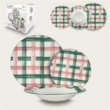 SERVIZIO TAVOLA 18PZ TOVAGLIATO VERDE