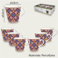 SET 6 TAZZA CAFFE' S/P SAKURA