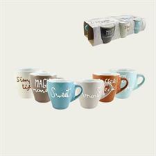 SET 6 TAZZA CAFFE' S/P SHABBY