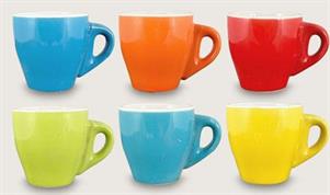 SET 6 TAZZA CAFFE' S/P COLORATA