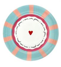 PIATTO DESSERT FRUTTA 20 NEW MILK CUORE AZZURRO