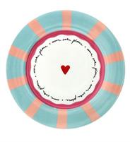 PIATTO DESSERT FRUTTA 20 NEW MILK CUORE AZZURRO