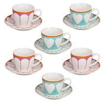 CONFEZIONE 6 TAZZA CAFFE' CON PIATTO MADAME