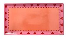 VASSOIO RETTANGOLARE NEW MILK CUORE ARANC. 32X17