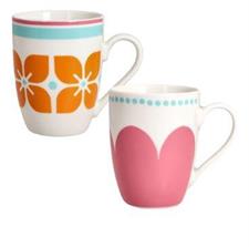 SET 2 TAZZA MUG PORCELLANA MADAME