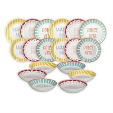 SERVIZIO PIATTI TAVOLA 18PZ MOON VIVA L'ITALIA