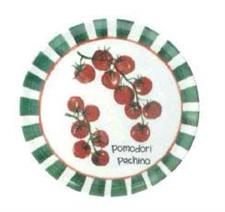 PIATTO PIZZA CINZIA PORCELLANA 33CM POMODORI