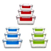 TRIS CONTENITORI 4 ALETTE VETRO QUADRI 12-14-16