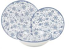 SERVIZIO PIATTI TAVOLA 18PZ SIRMIONE BLU