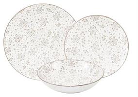 SERVIZIO PIATTI TAVOLA 18PZ SIRMIONE TORTORA